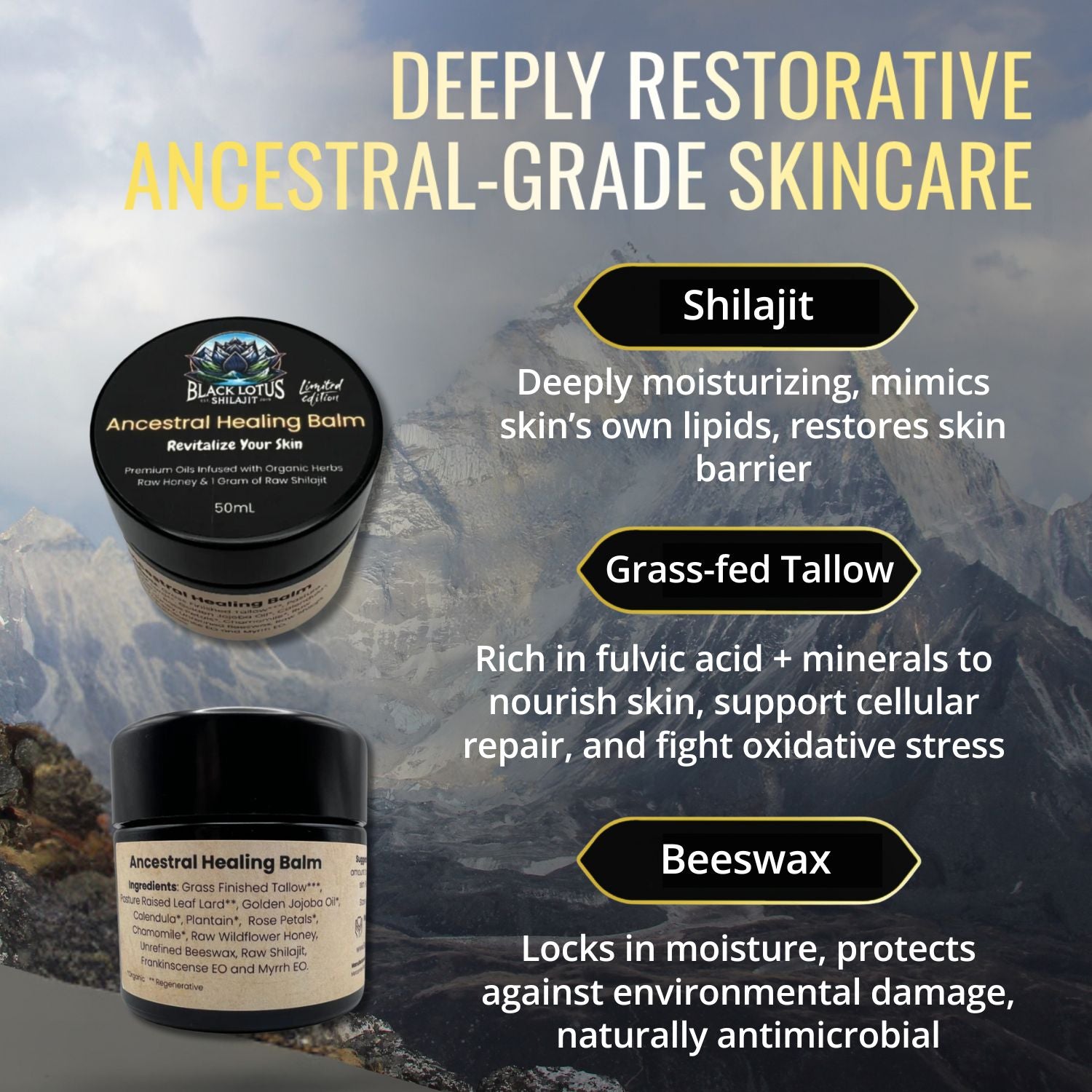 Ancestral Healing Balm - Herbal Shilajit Salve