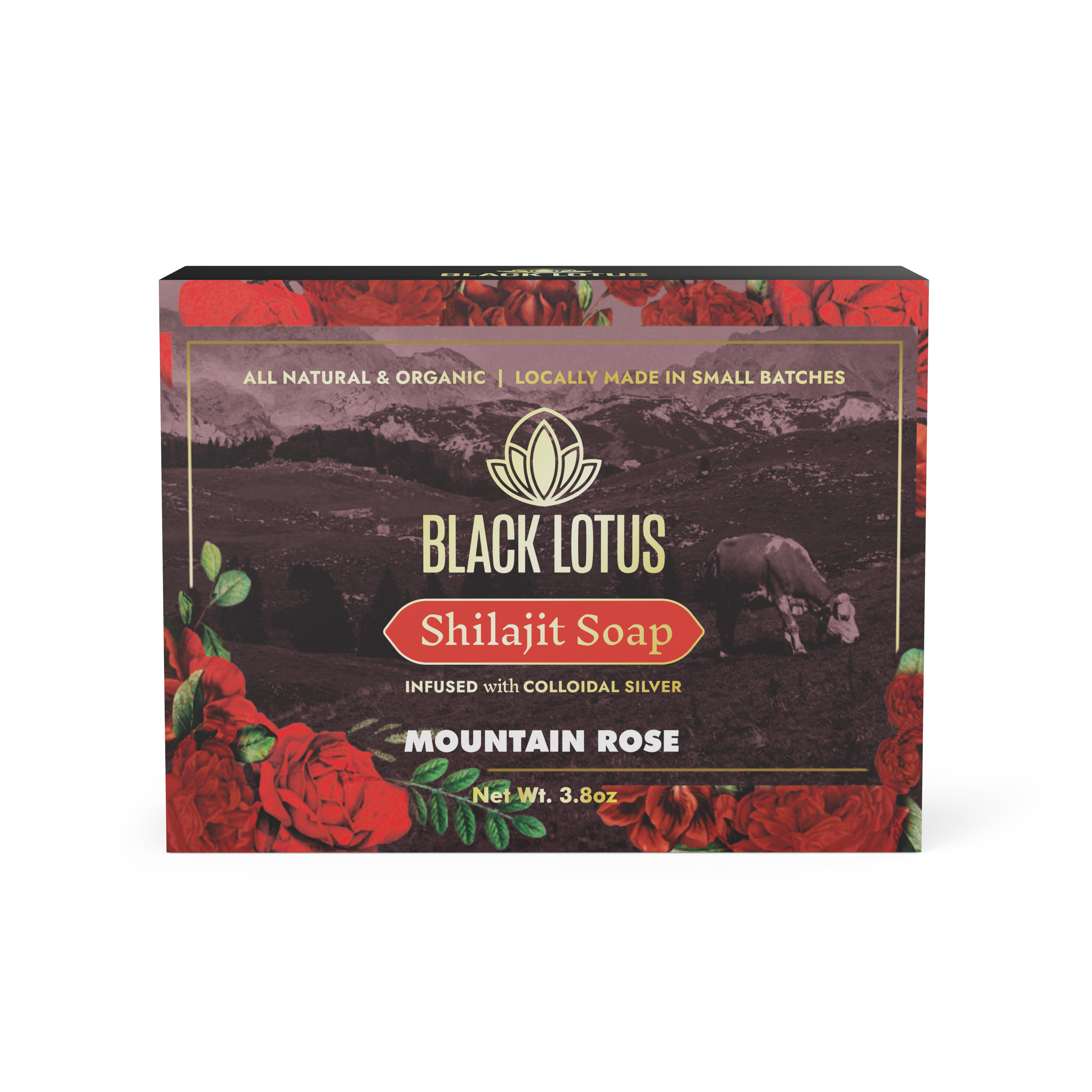 Pure Shilajit Grass-fed Tallow Soap: Unscented, Mountain Rose, or Mountain Scent