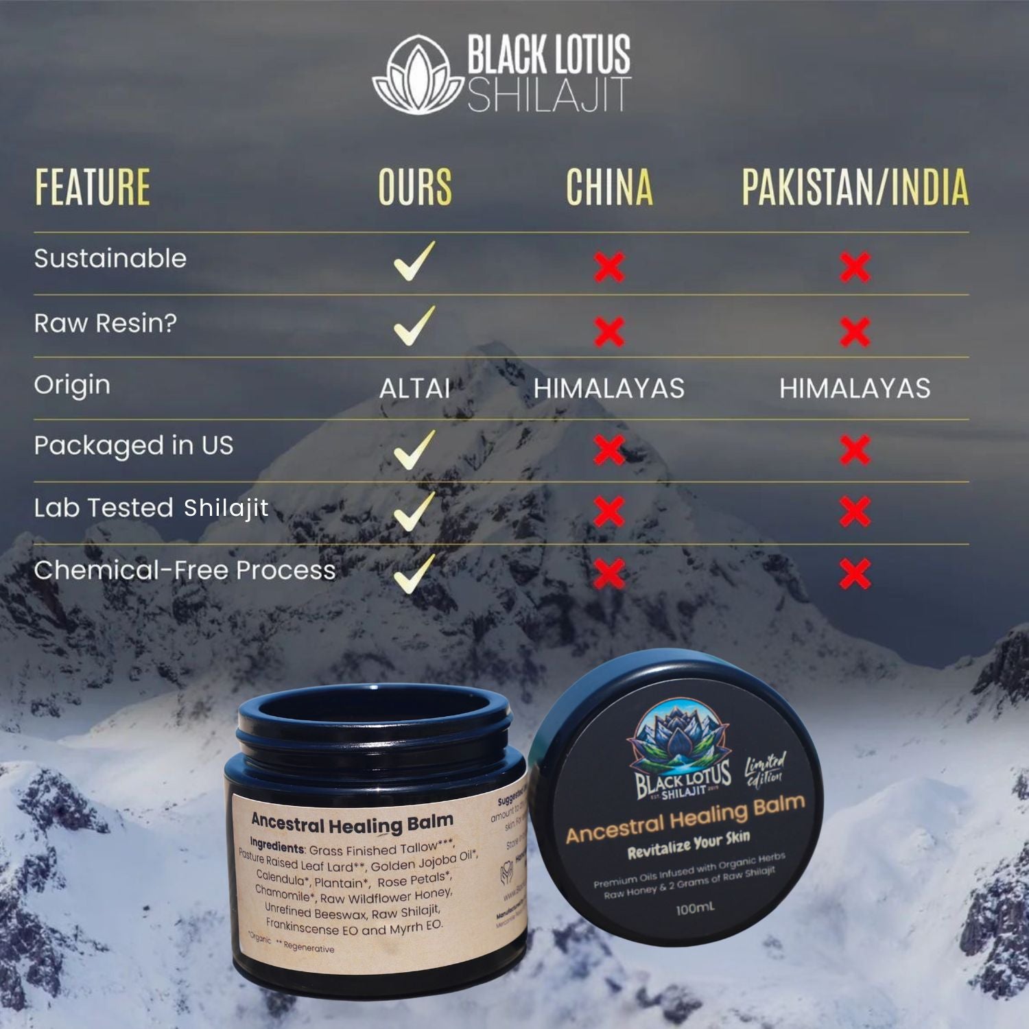Ancestral Healing Balm - Herbal Shilajit Salve