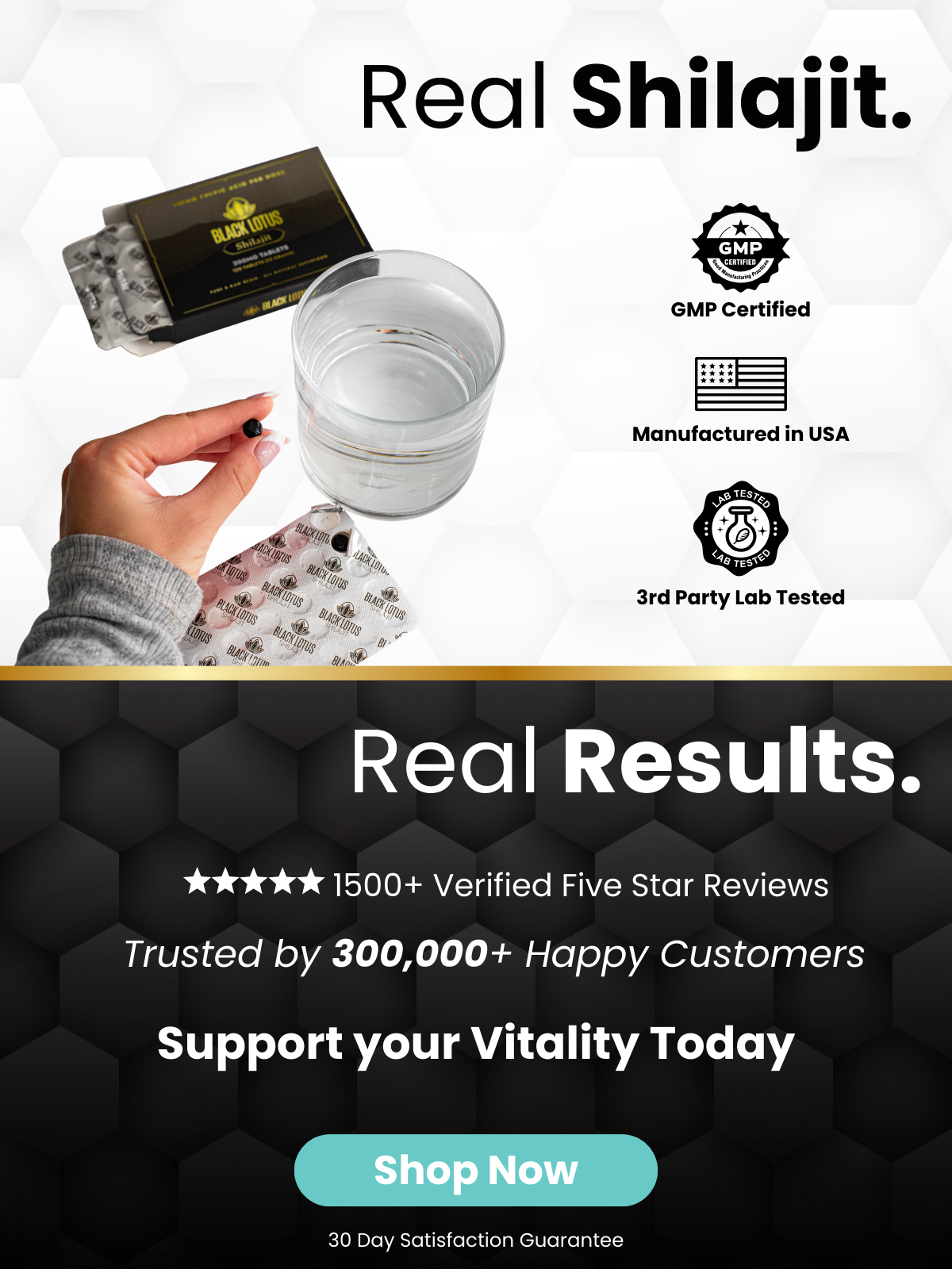 Real Shilajit. Real Results. 1500+ verified five star reviews, trusted by 300,000+ happy customers